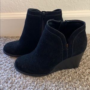 Lucky Brand Bootie Wedges size 6 1/2